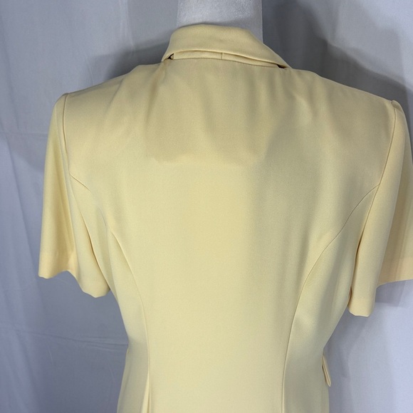 Fattaneh Bahari Yellow Blazer Dress Size 8 Short Sleeve - Picture 9 of 12